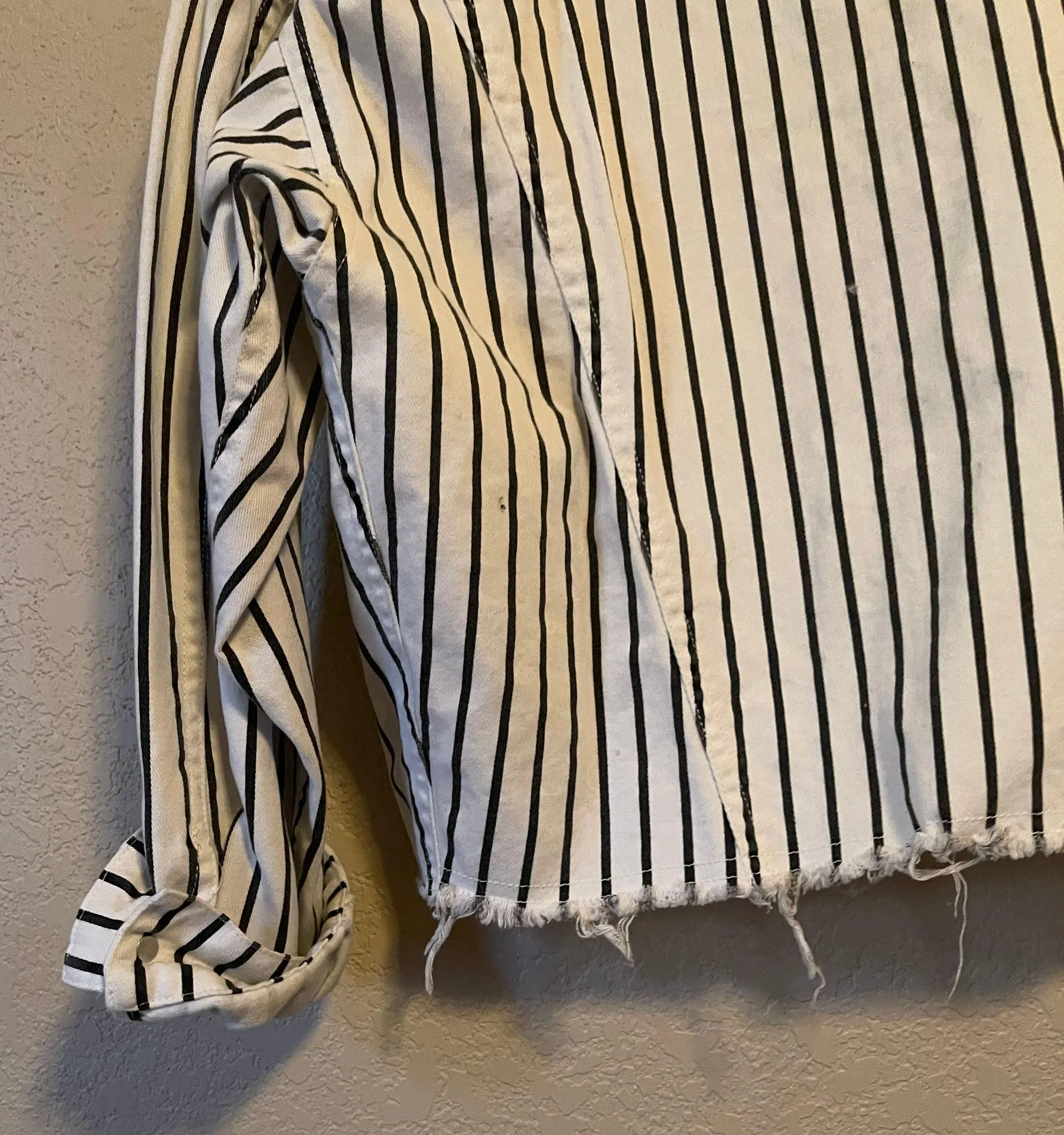 Nectar Clothing Stripped Jean Jacket - Image 4