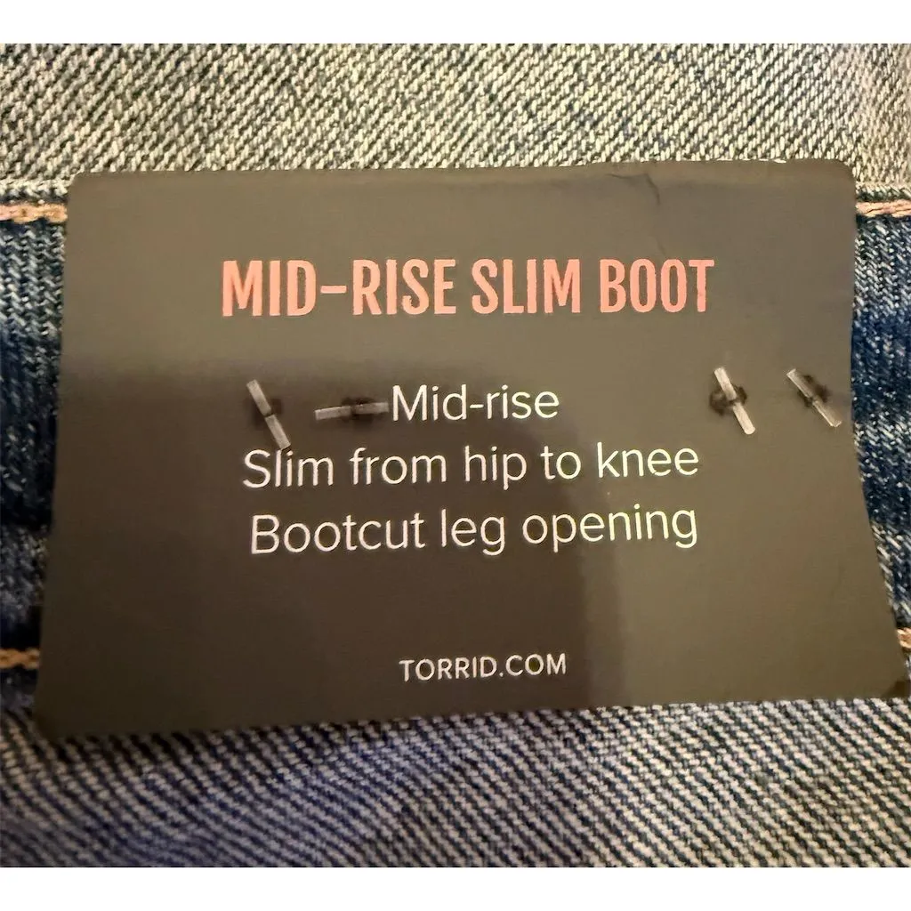 Torrid Women's Mid-Rise Slim Bootcut Jeans Blue Size 20S - Image 8