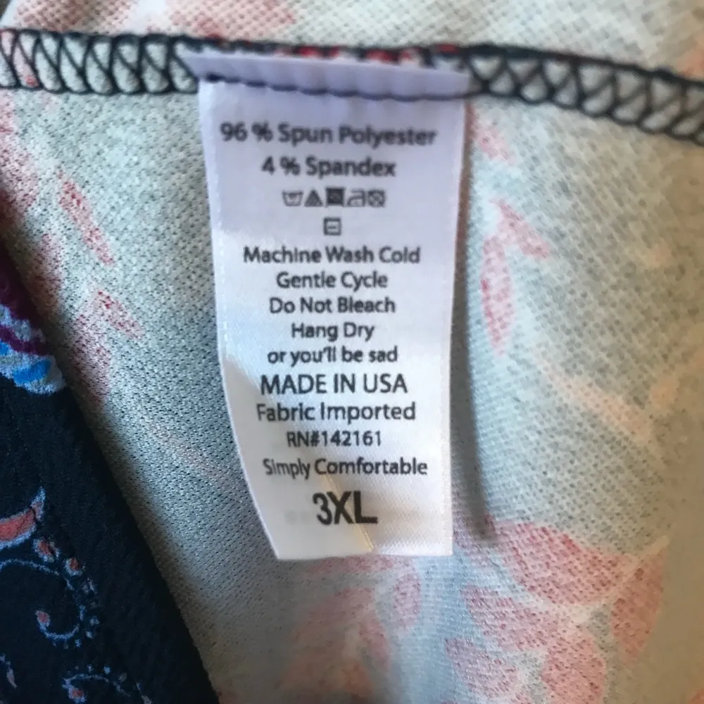 LuLaRoe Cassie Skirt Navy w/ Leaf Design BNWT 3X - Image 6