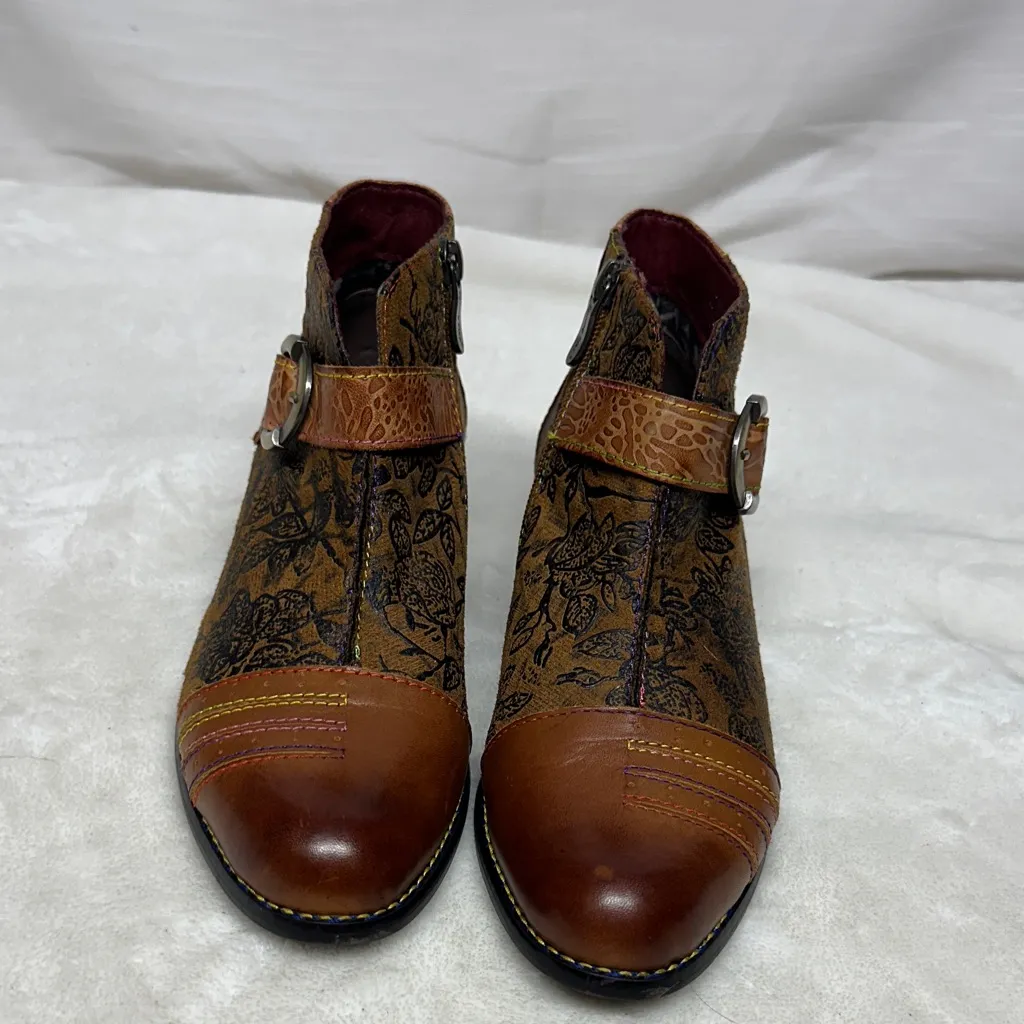 Spring Step L'Artiste Georgiana  Multicolor Leather Ankle Boots - Image 10