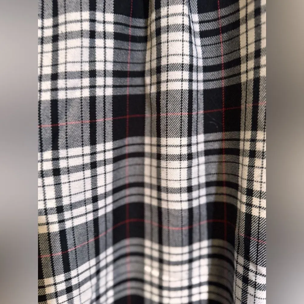 TopShop Black and White Plaid Pants Size 6 - Image 10