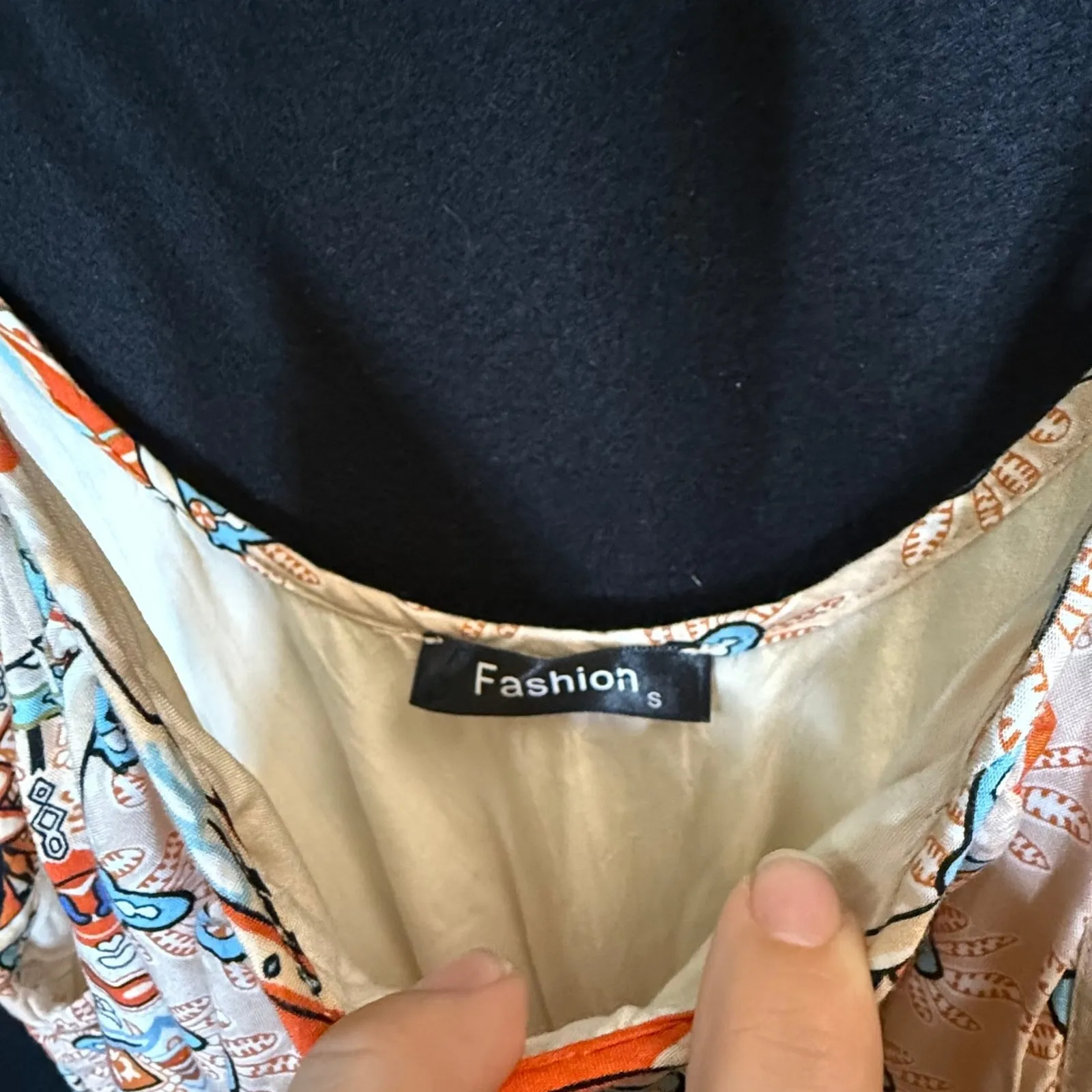 Viscose‎ Sleeveless Dress Paisley Print Casual Sundress Tan - Image 5