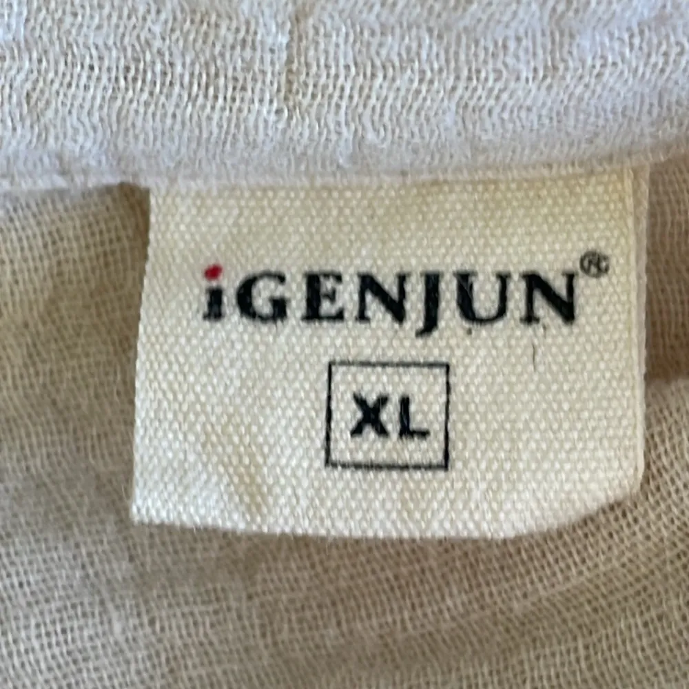 IGENJUN Cream Shirt Dress Size XL - Image 5