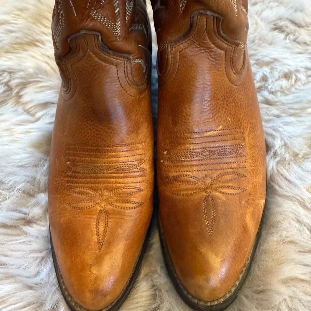 American Vintage Brown Leather Western Boots size 7 men’s / 8 women’s - Image 5