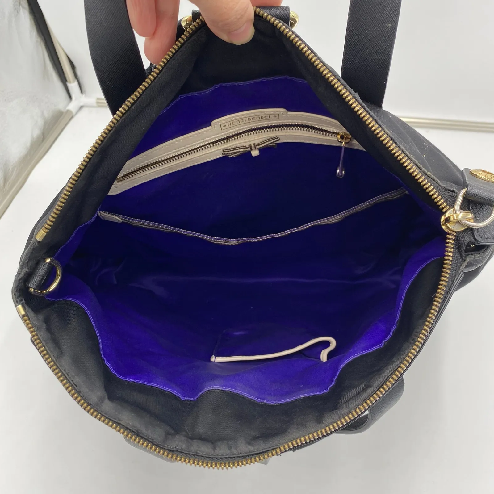 Henri Bendel Black Jetsetter Nylon Backpack - FLAW - Image 10