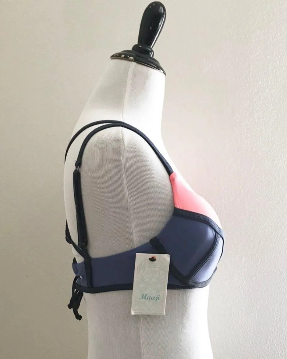 Colorblock Reversible Bikini Top Size M - Image 5