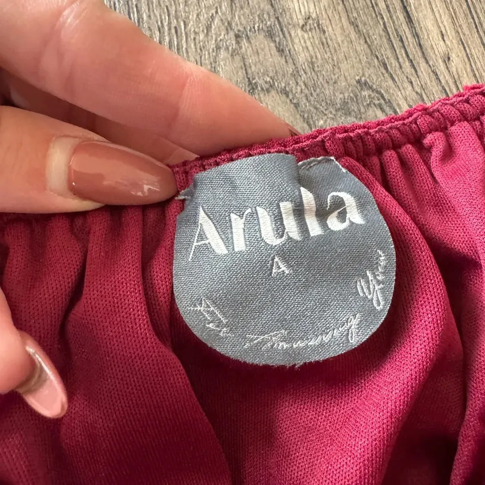 Arula Adelyn Swiss Dot Bow Back Swiss Dot Mini Dress - Image 5