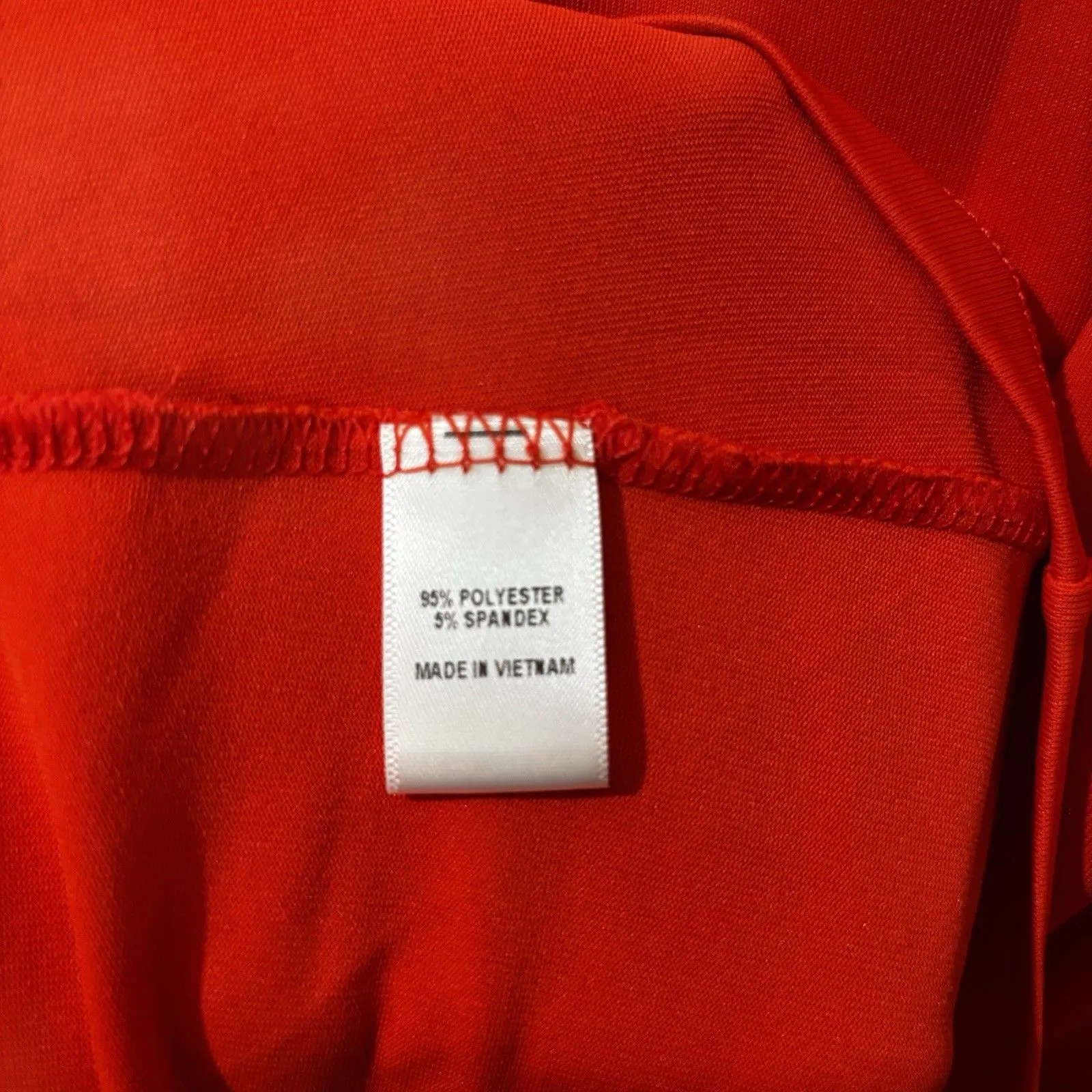 Cuddl Duds Midi Dress Women Medium Orange White Stretch Pullover - Image 7