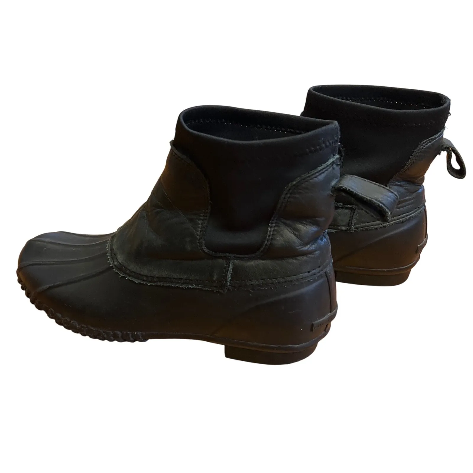 Loeffler Randall Hatley Duck Boot Black Leather‎ Size 8 GUC - Image 3
