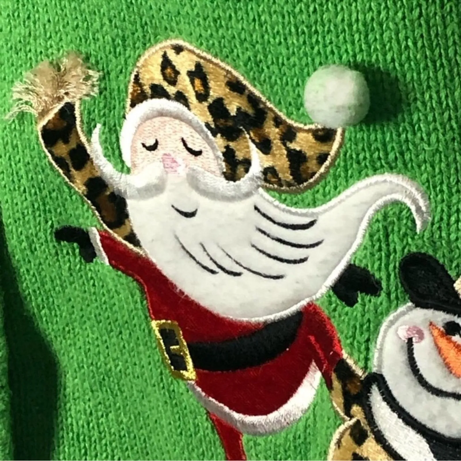 Vintage Classic Elements Christmas Cardigan M | Ugly Holiday Sweater Embellished - Image 12