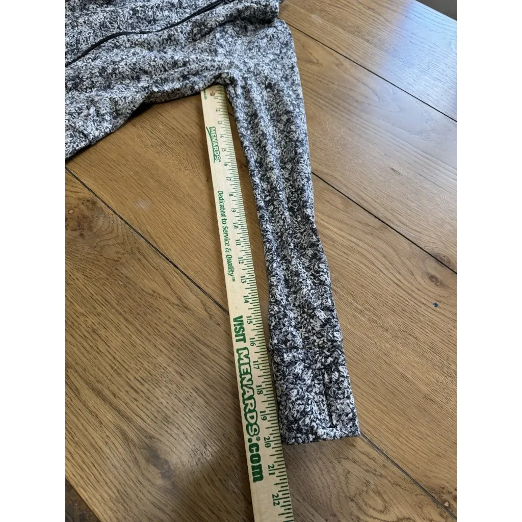 Athleta Shanti Salutation‎ Textured Full Zip Jacket Moonflower Black Size XXS - Image 7