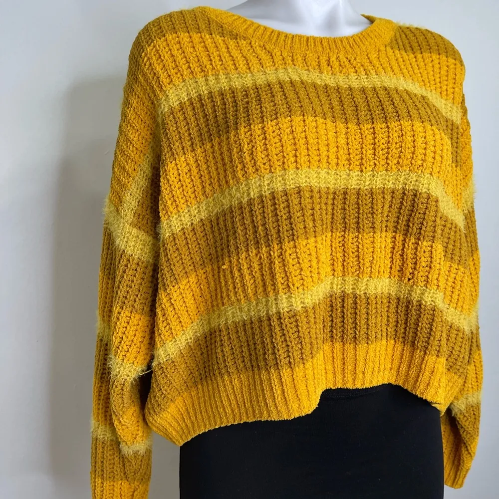 Wild Fable Yellow Polyester Oversized Sweater Sz XXS - Image 2