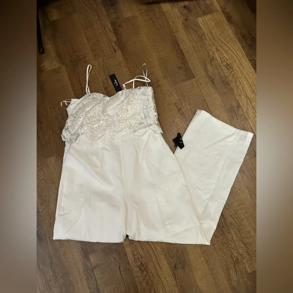 Lulus Exquisite Posture White Floral Embroidered Tiered
Jumpsuit - Image 5