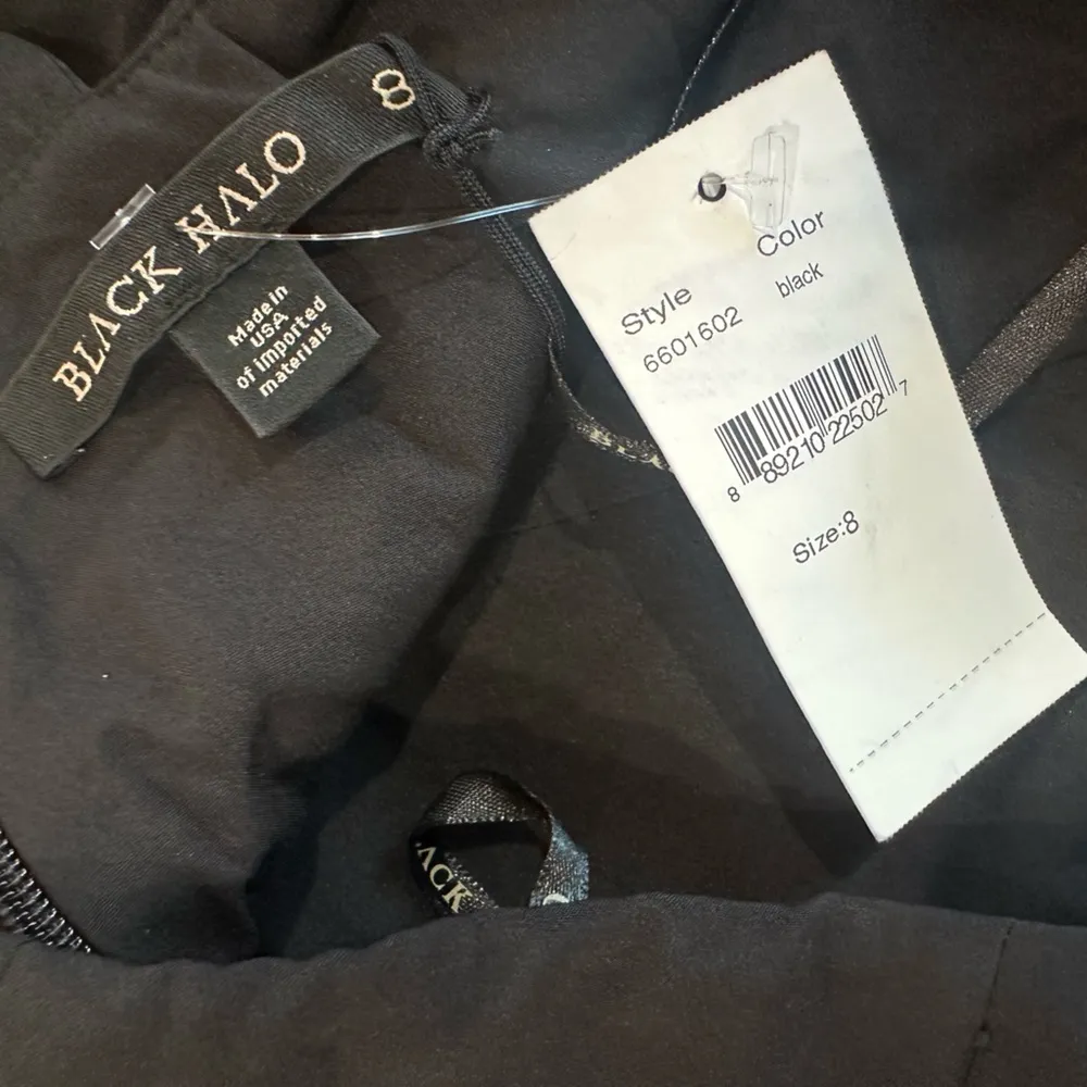 Black Halo Brew One‑Shoulder Jumpsuit Black Tailored Flare Size 8 NWT - Image 6