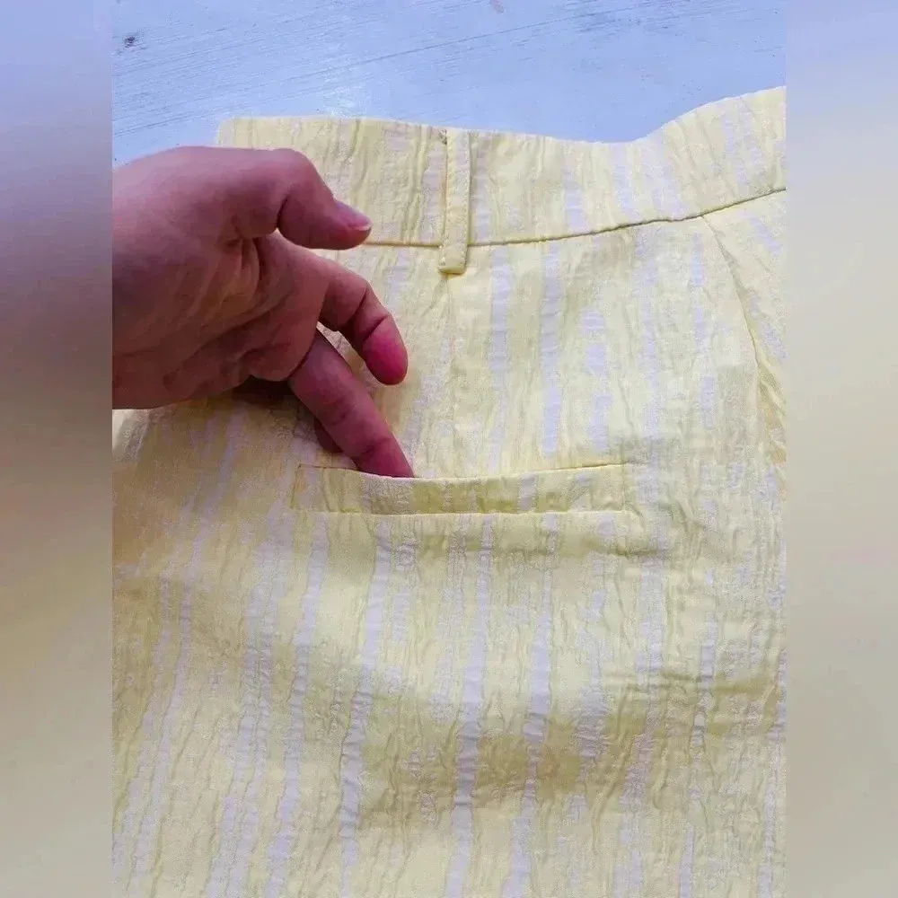 Free People Cras Sadie Shorts Popcorn Yellow Size 38 NWT $438 - Image 5