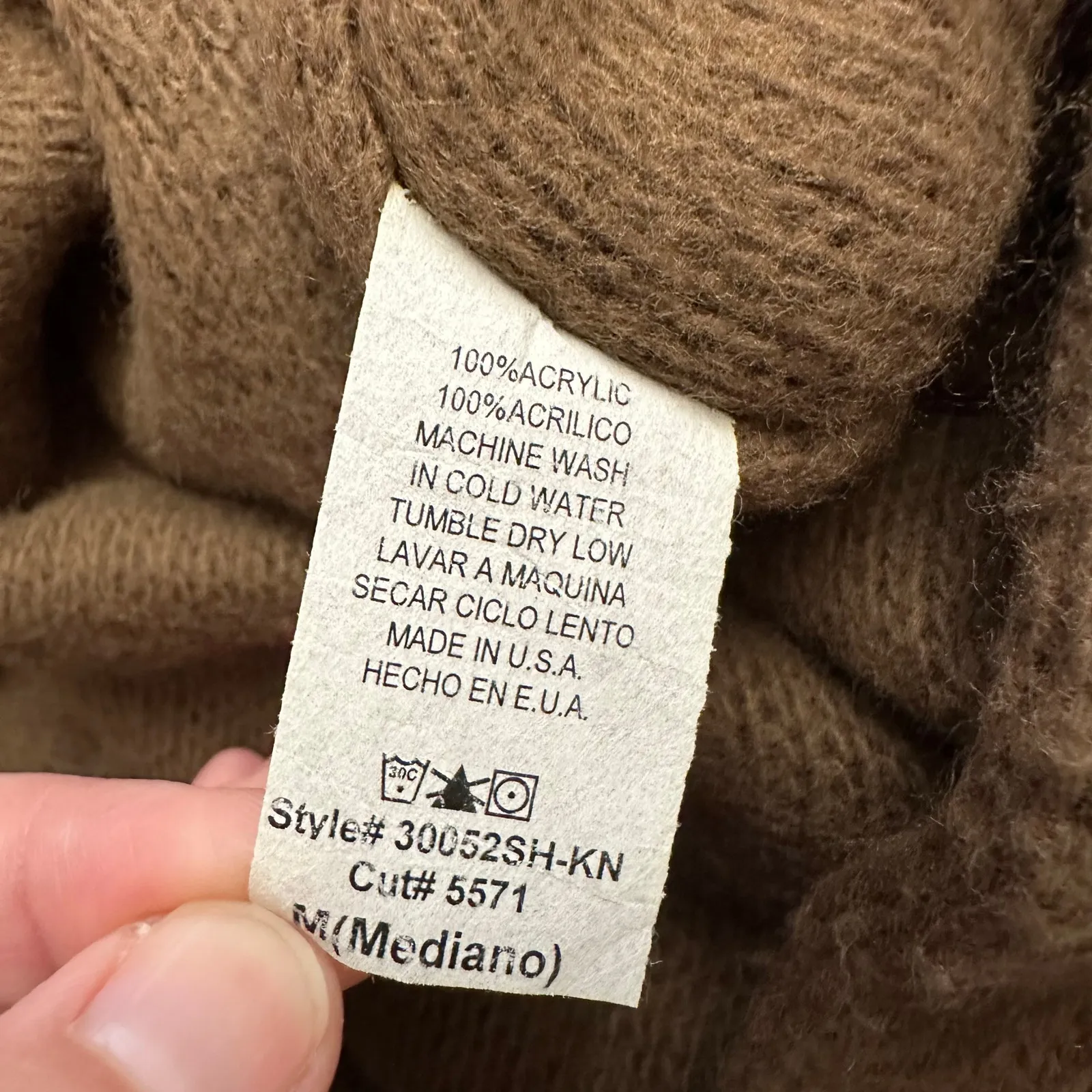 Sooki Des‎ L.A. Vintage Y2K Brown Floral Knit Shrug Scarf Cottage Boho Size M - Image 9