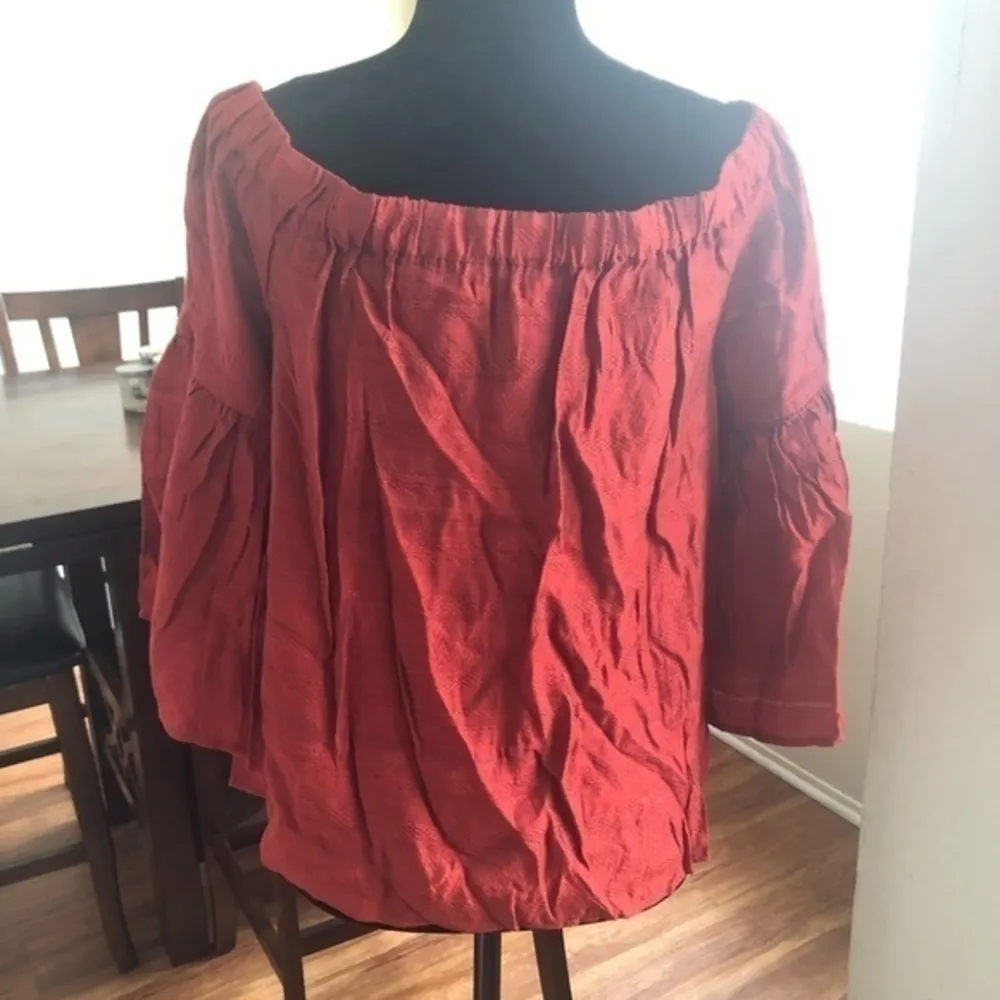 1. STATE Off Shoulder Bell Sleeve Blouse sz M - Image 8