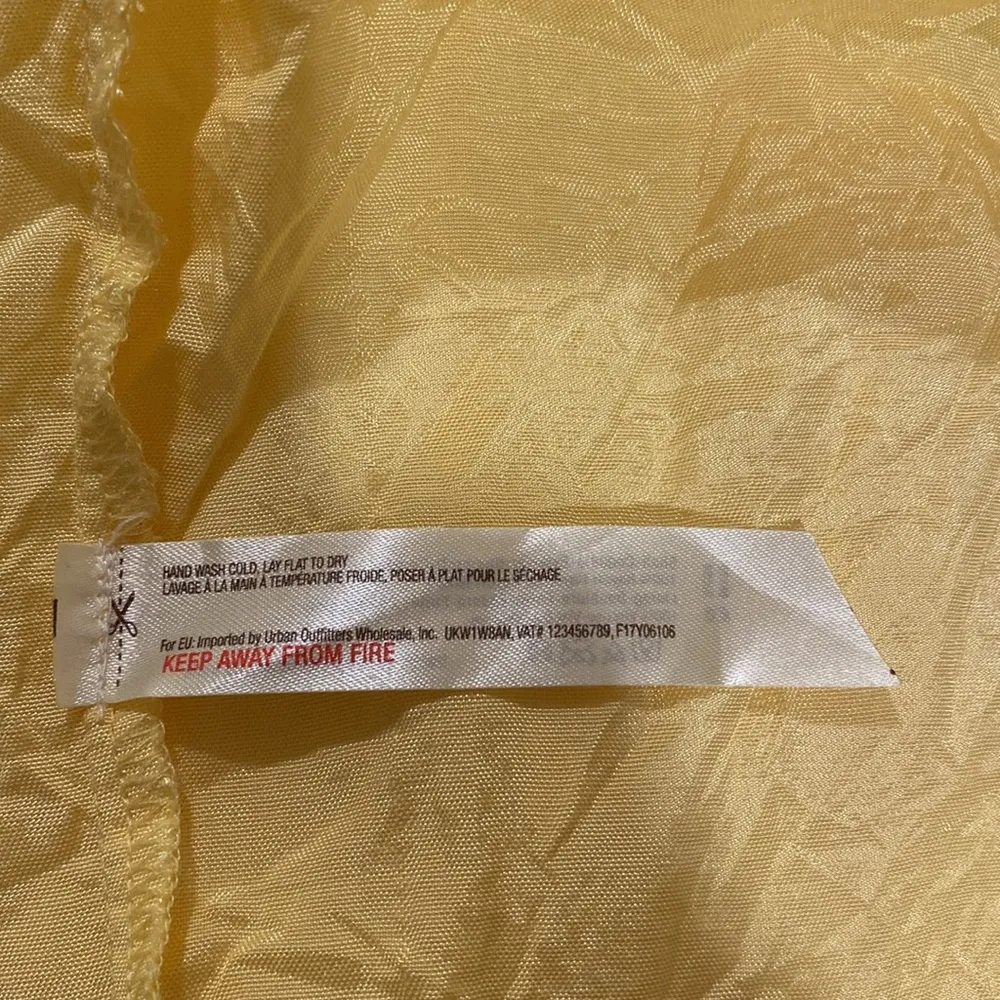 Free People Yellow Priscilla Mini dress Crochet Embroidery Size S - Image 7