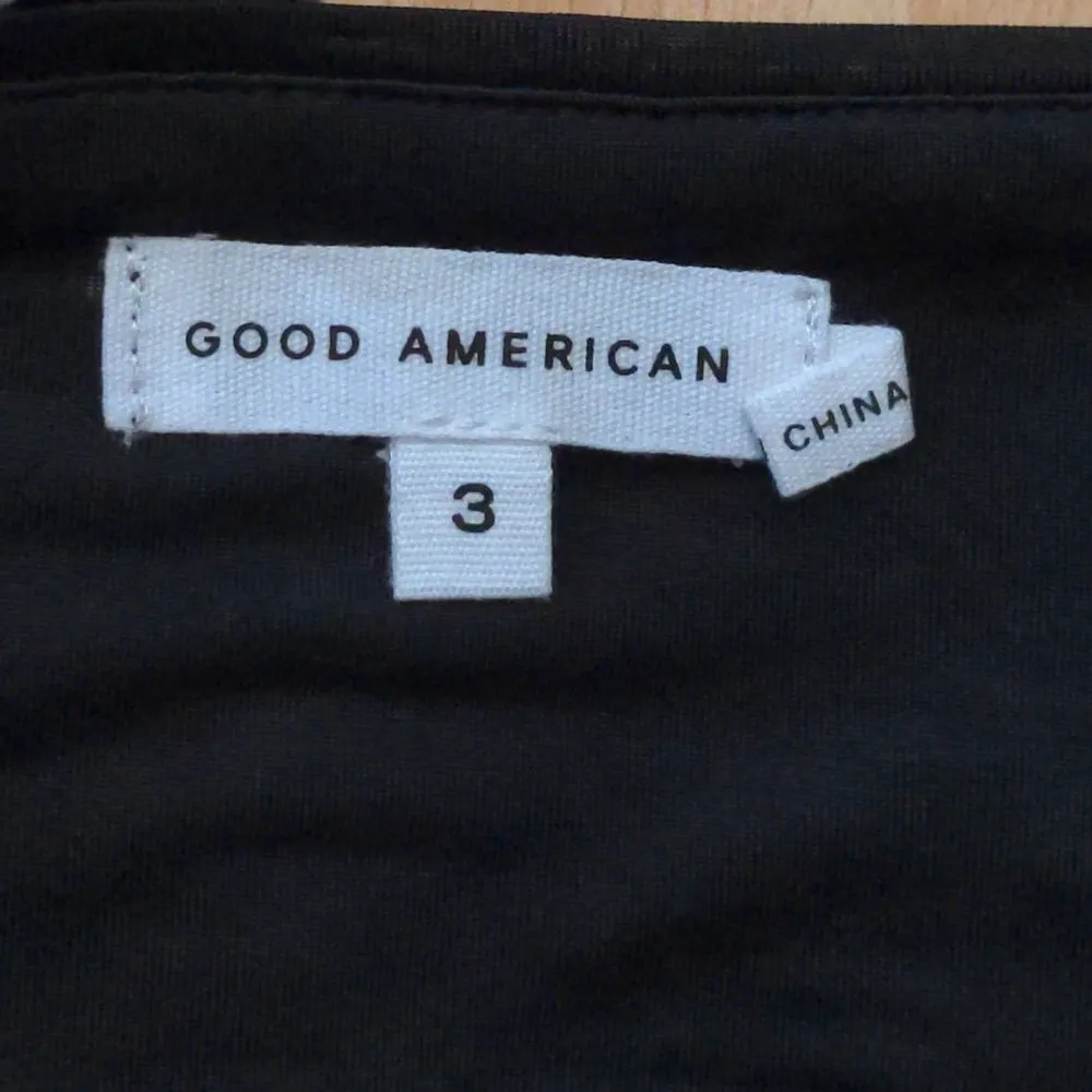 Good American Womens Bandeau Top Black Strapless Stretch Sequin Zip 3 L New - Image 6