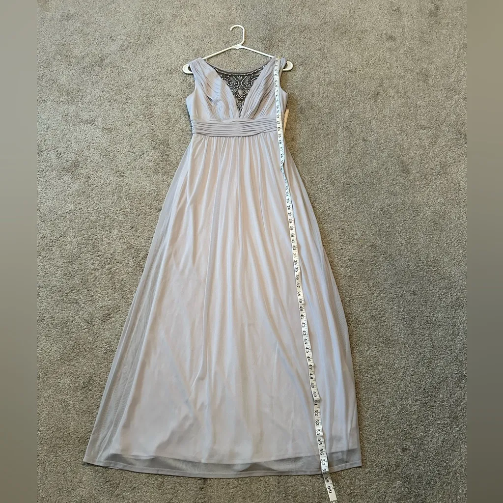 Melrose Bridal Long Dress NWT size 4 sterling‎ silver bridesmaid dress BMWJUTAPI - Image 6