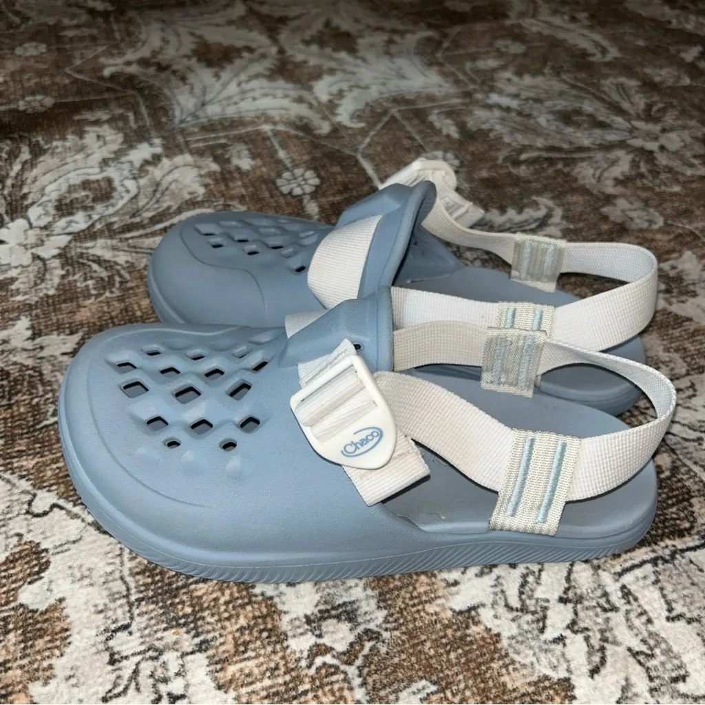 Chaco Blue and Cream Mules - Image 3