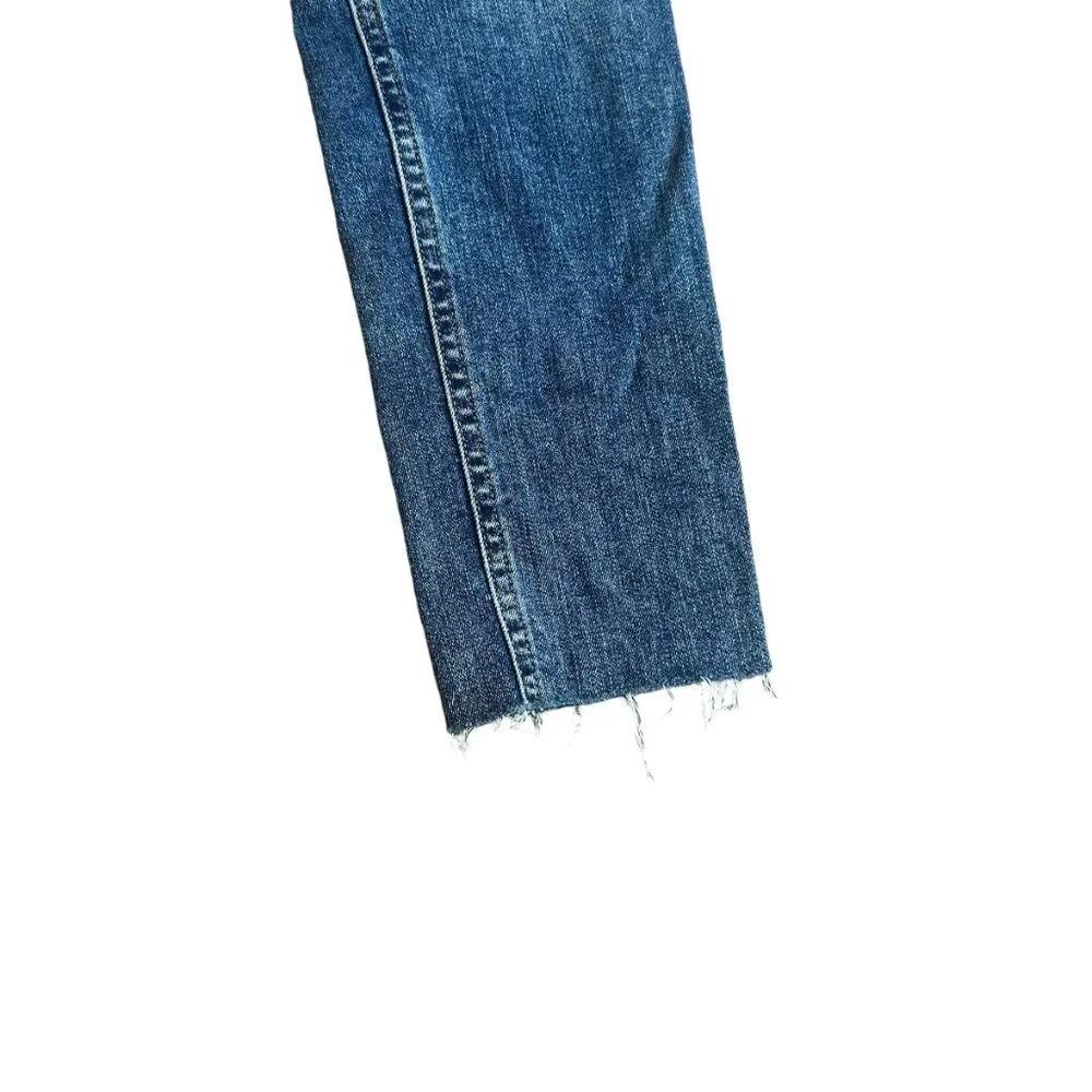 Rag & Bone Cate Mid-Rise Skinny Jeans Raw Hem Distressed Bloomfield Size 27 - Image 11