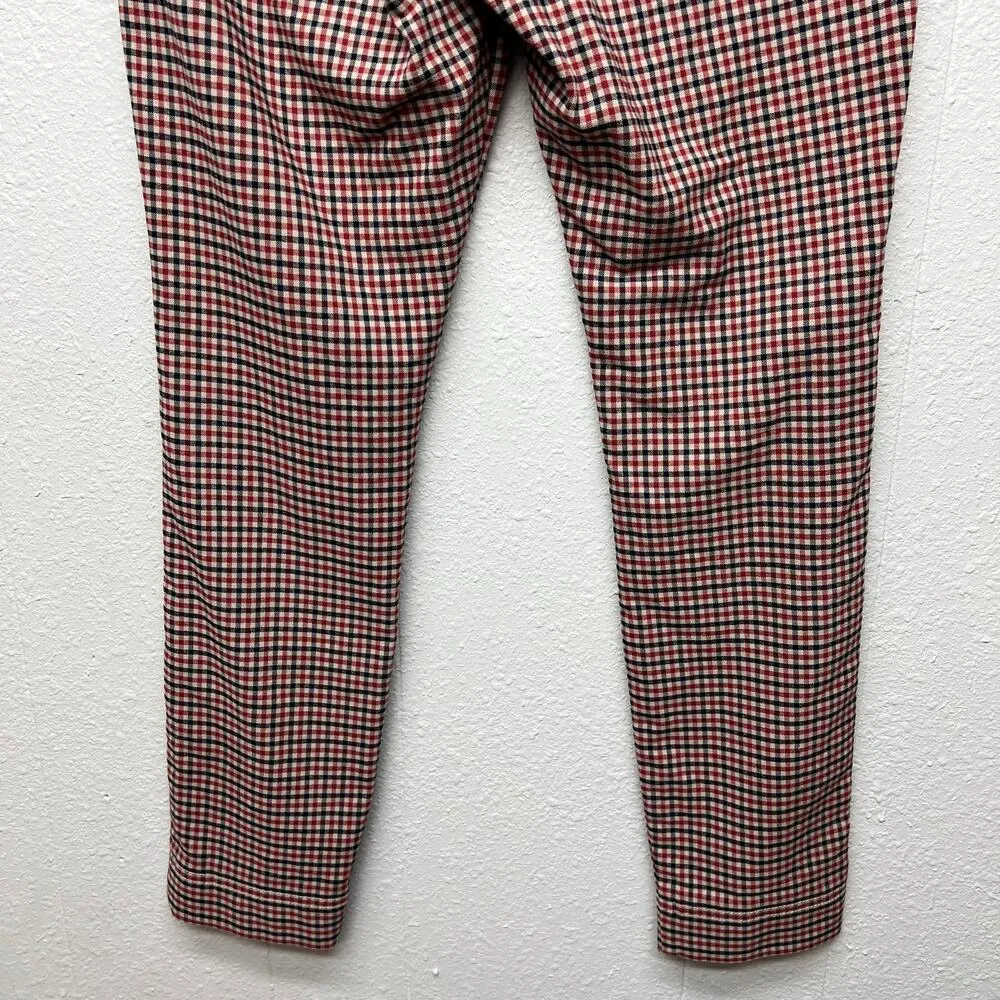 Hollister Gingham Ankle Pants Womens Medium Academia Office Career Workwear Chic - Image 9