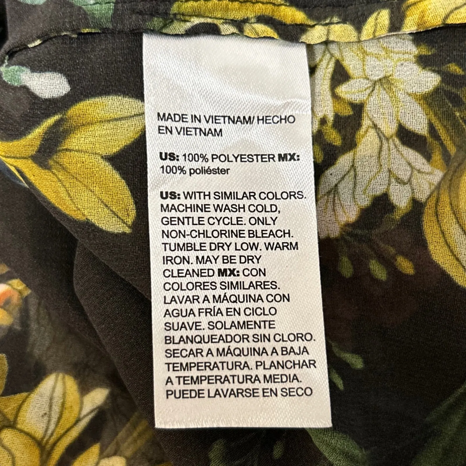 Chicos Black Floral Sheer Ruffle Puffy Whimsigoth Fairy Boho Shirt Women Size 10 - Image 6