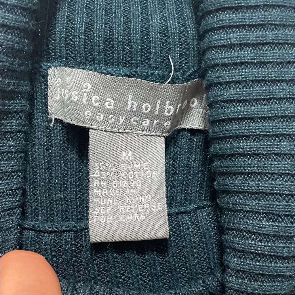 Jessica Holbrook Dark green turtleneck sweater Size M - Image 4