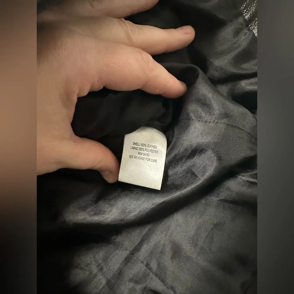 Vintage Calvin Klein Leather Coat Slim Style Black Jacket Motorcycle - Image 5