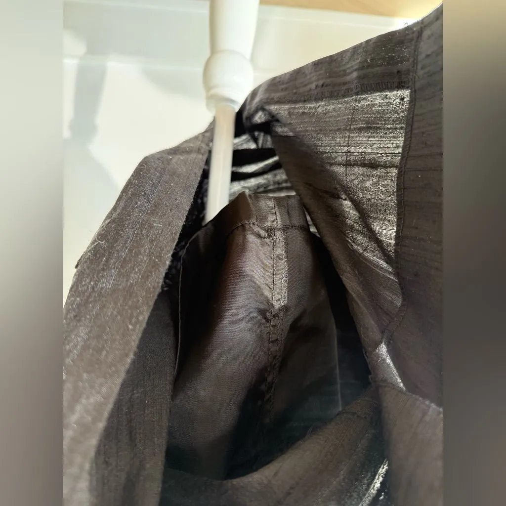 *NWT* Vintage Vanda Mazzeo Black Textured Pencil Skirt Size 8 - Image 8