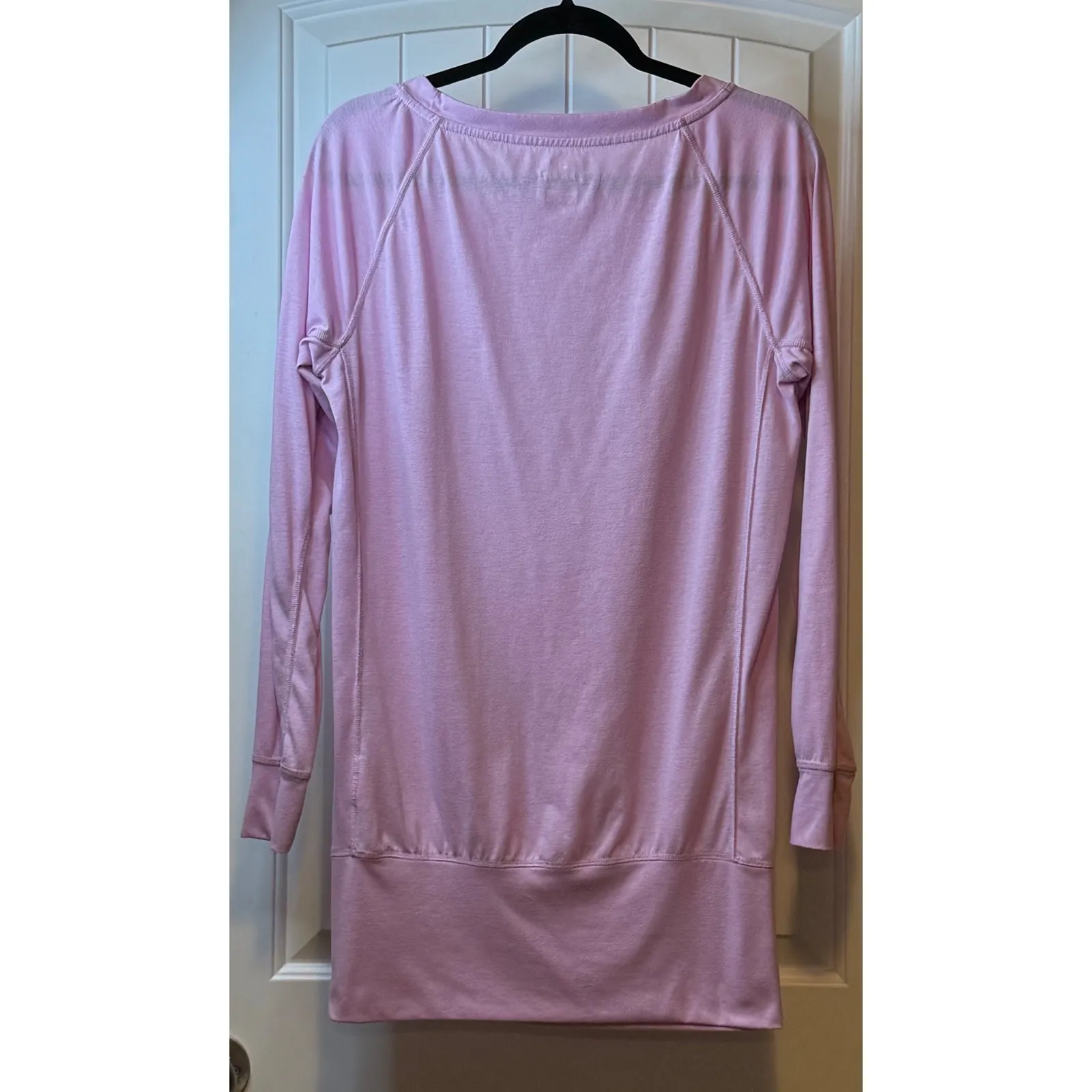 Nike Dri-FIT Pink Long Sleeve Raglan Pullover Sweatshirt Workout Womens Medium # - Image 3