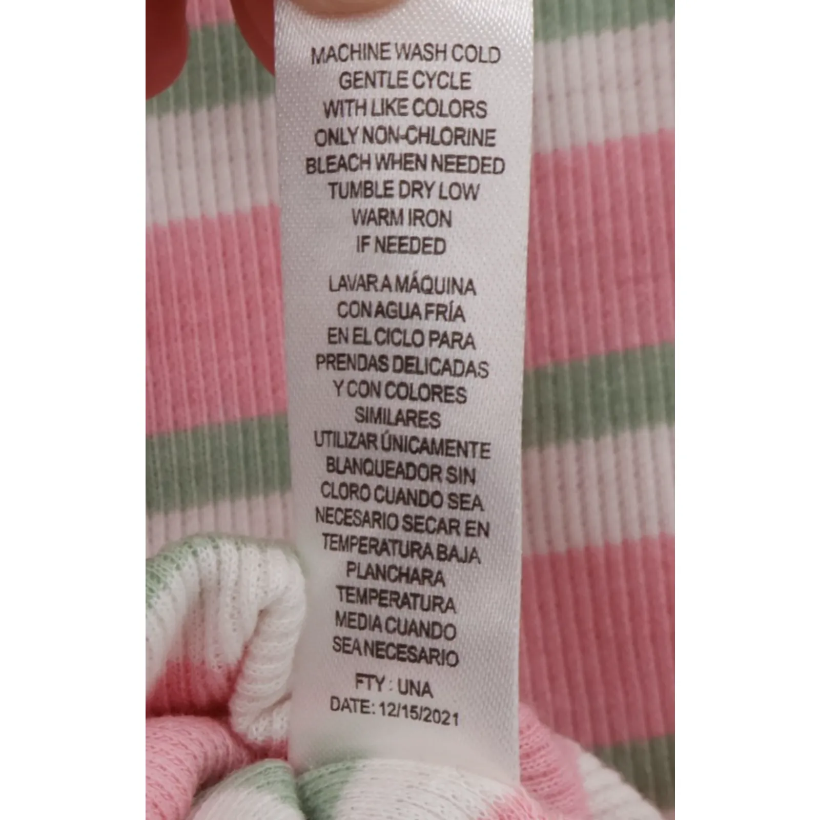 Y2K Preppy‎ Polo Crop Top Pink Green Striped Ribbed 90s Soft Girl Pastel Size L Size L - Image 7