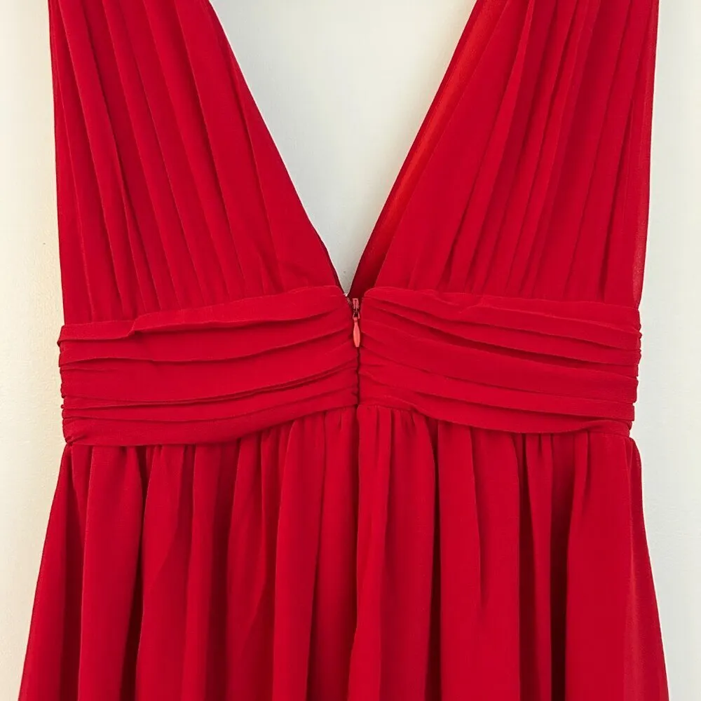 Lulu's Heavenly Hues Red Maxi Dress Wedding Bridesmaid Formal Size XS NWT - Image 9