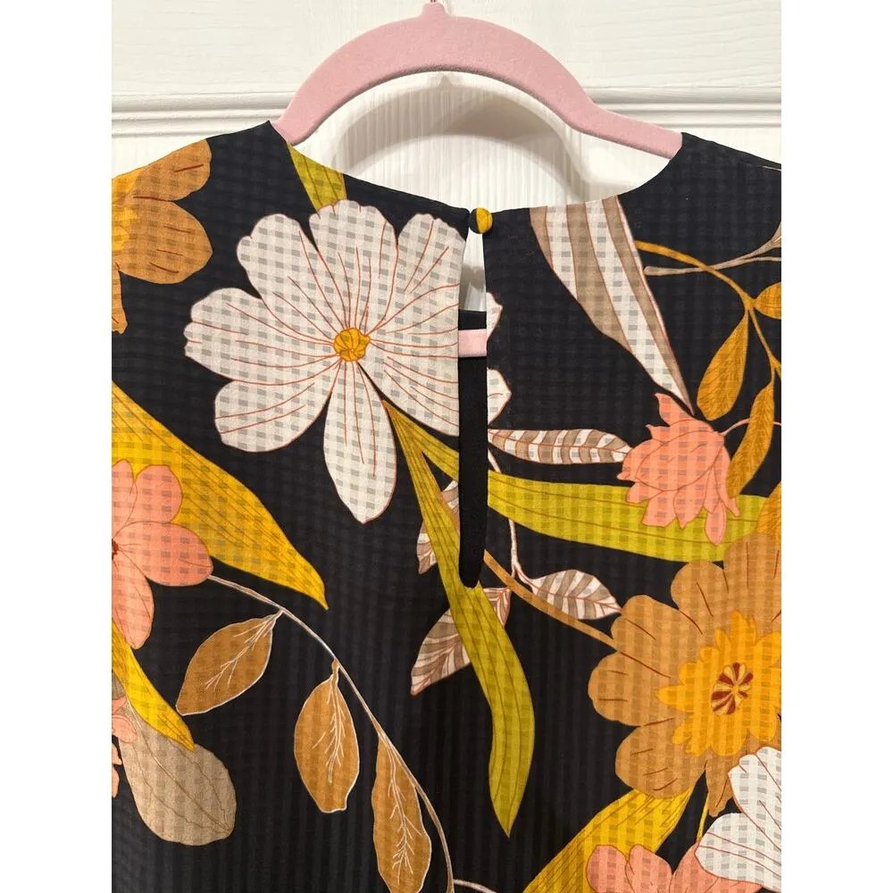 Who What Wear Floral Puff 3/4 Sleeve Shift Dress, XS - Image 5