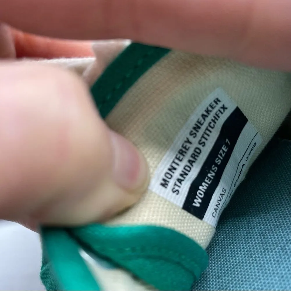 Seavees Stitchfix Green Lace Up Monterey Sneakers Womens 7 Casual Flats Shoes - Image 8