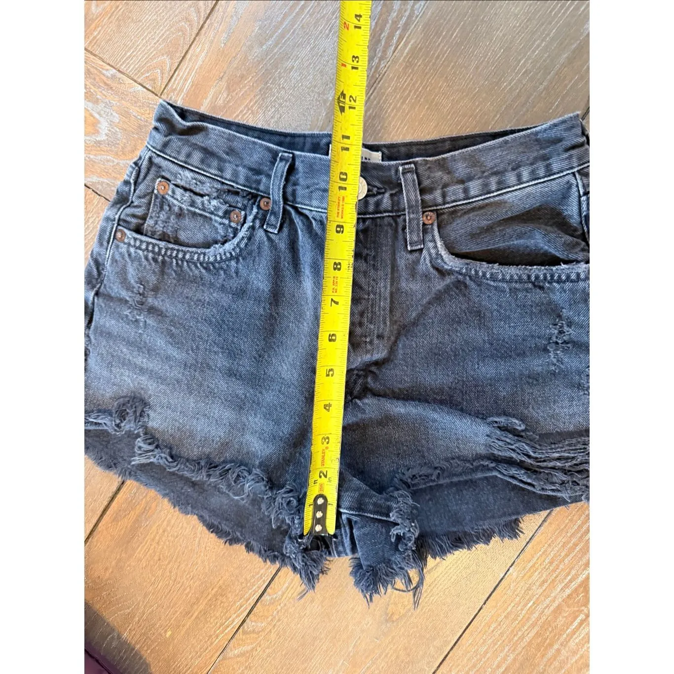 AGOLDE Parker Shorts In Black Size 25 - Image 6