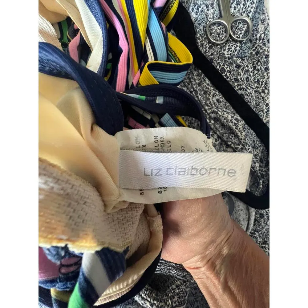 Liz Claiborne Vibrant Striped Swim Top - Perfect for Summer Fun - Image 7
