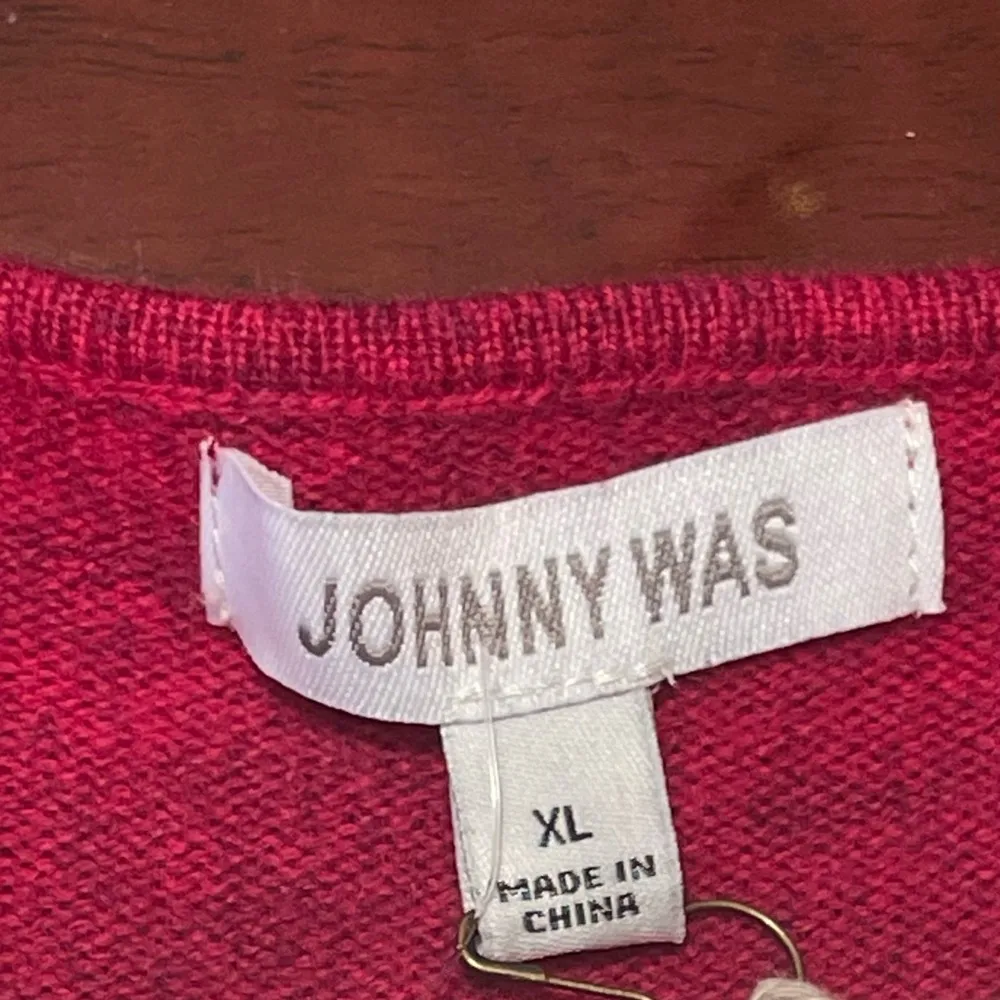 Johnny Was Biya  Xandra V-Neck Sweater Wool Cashmere Knit Pullover Sz XL NWOT - Image 14