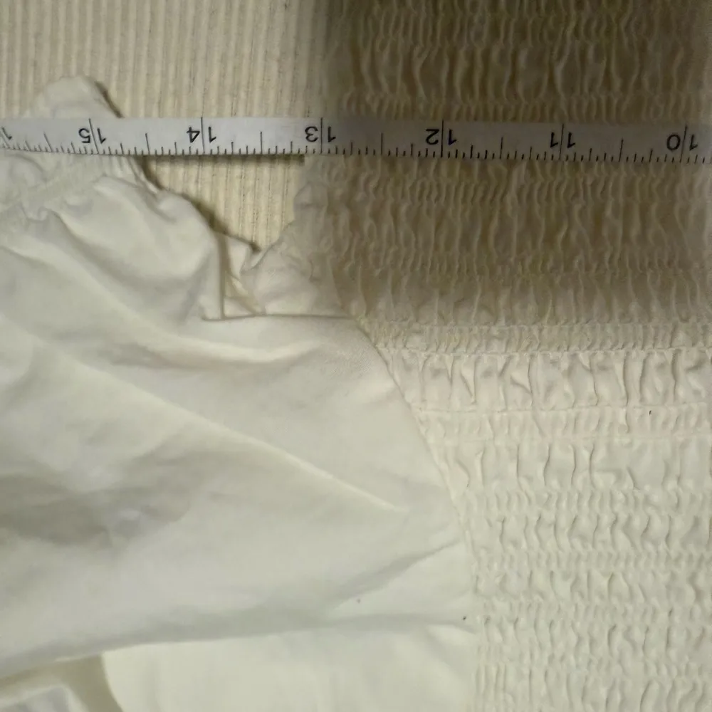 RD Style Cream Puff Sleeve Smocked Crop Blouse - Image 6