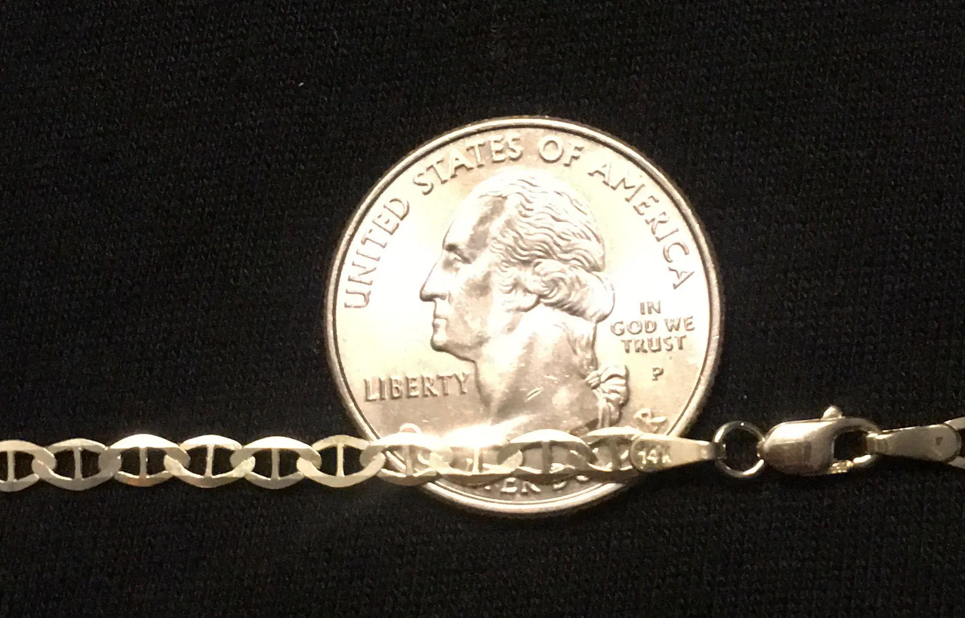 Real Solid 14k Gold Chain Mariner Link 20in 3mm - Image 2