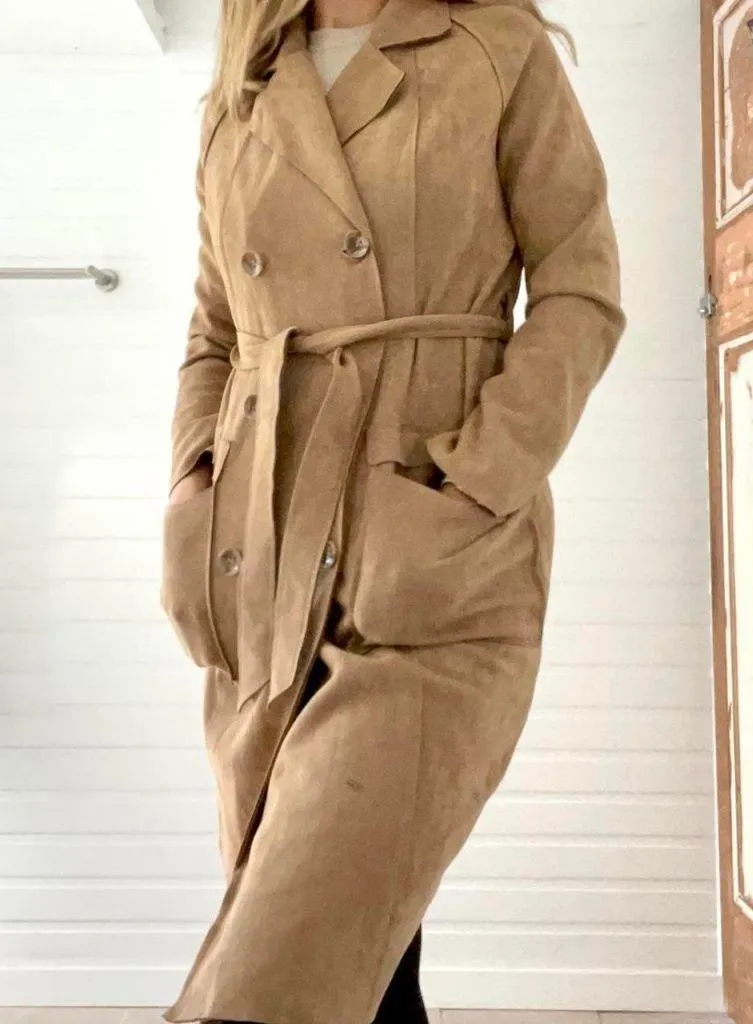.Object Collector Item Faux Suede Coat Size EU 38/US 8 - Image 3