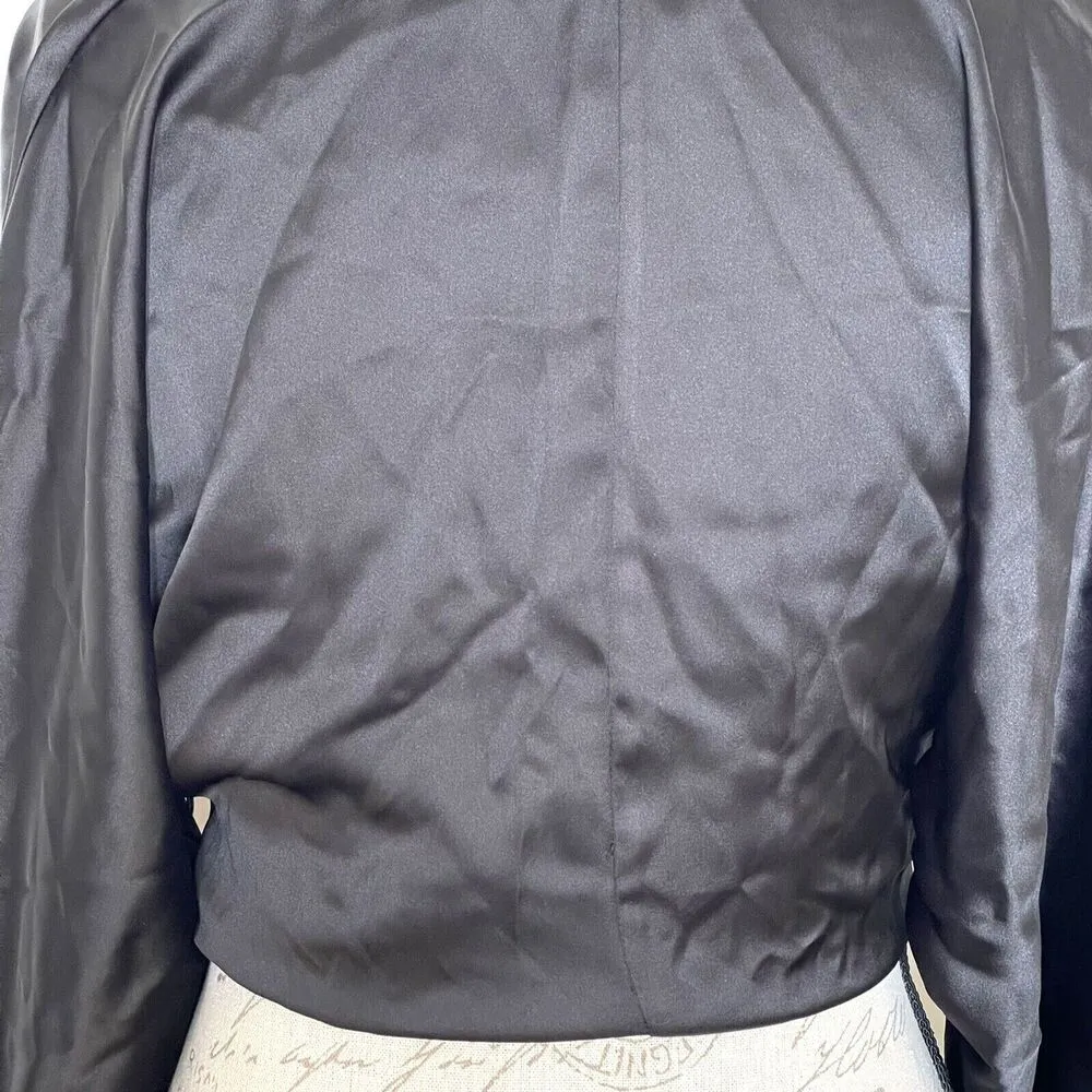 Womens Blouse Small Cropped Twist Runche Plunge Bohowestern Cowgirl Rodeo - Image 6