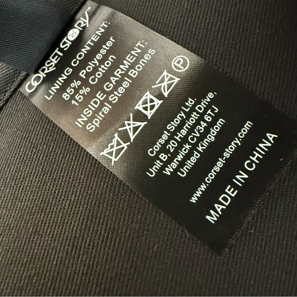 Corset Story Black Lingerie Weight Mesh Lace Underbust Corset Size 30 - Image 16