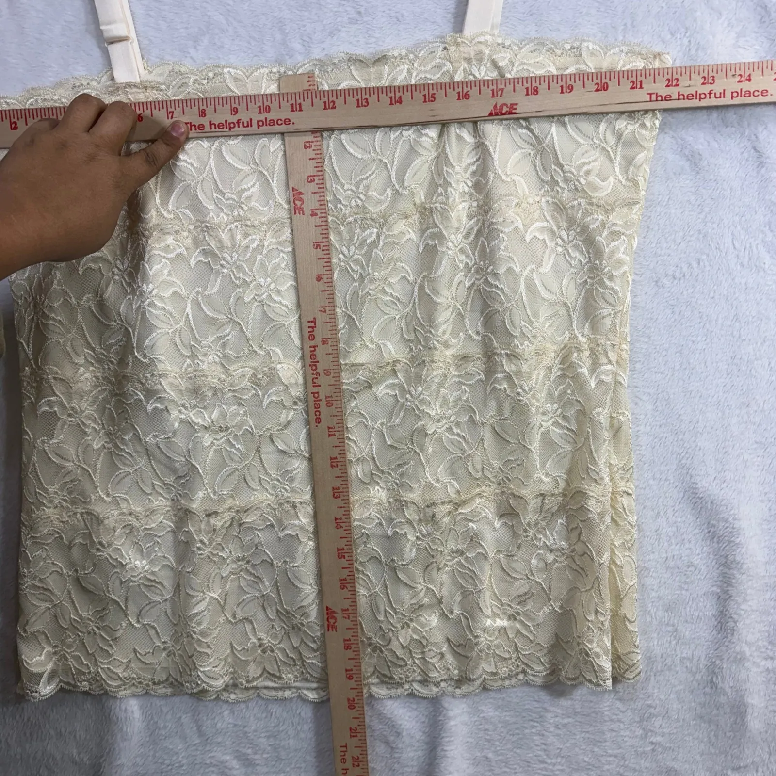 NWT Coldwater Creek 1X Lace Floral Corset Cami Ivory Romantic Coquette Bridal - Image 6