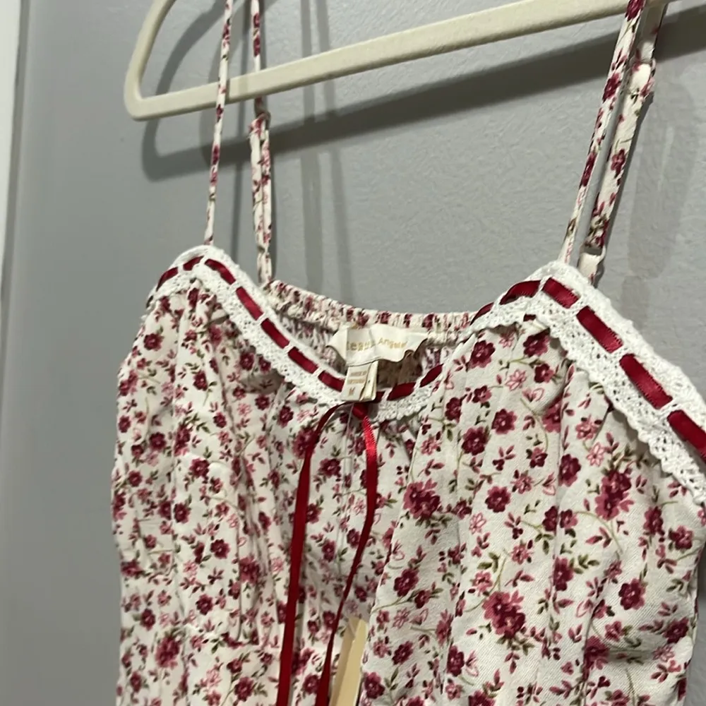 Monteau Floral Spaghetti Adjustable Strap Mini Dress NWT - Image 5