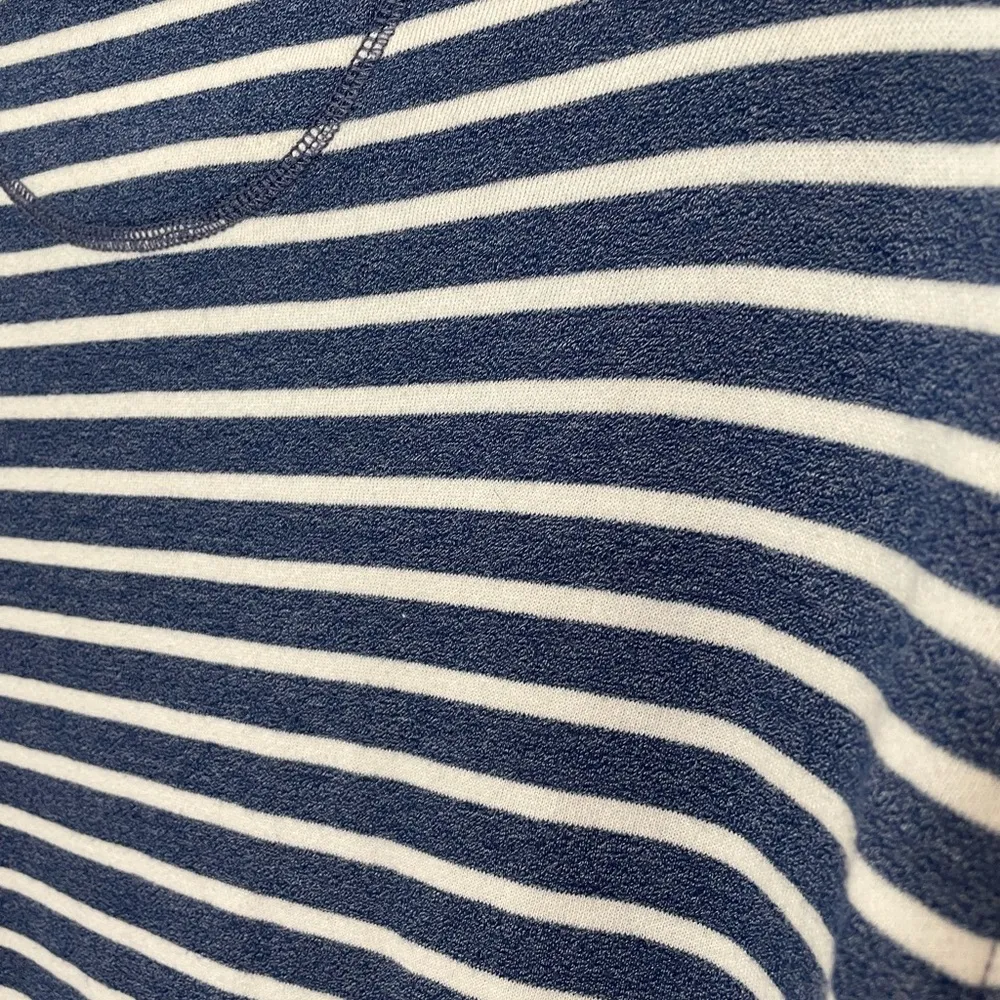 Old Navy Crewneck Striped Long Sleeve Top Fleece Lined Nautical ~ Women’s Size L - Image 11