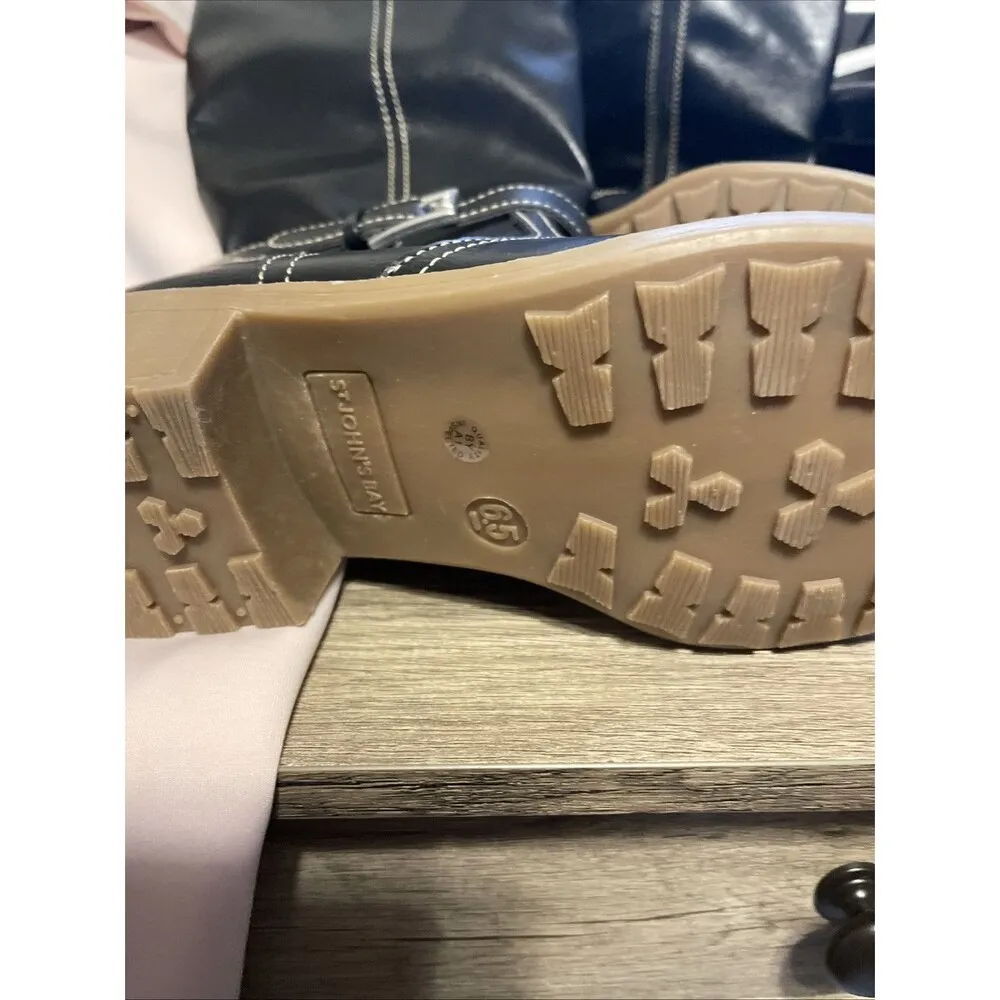 New St. John's Bay Women’s Black Memory Foam Douglas Black Heel Boots Size 6.5 - Image 5