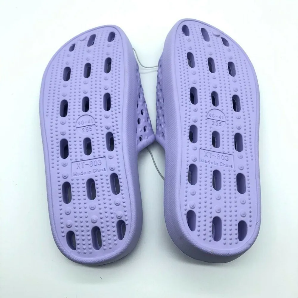 Ego Womens Slide Sandals Rubber Slip On Light Purple Size 40-41 US 7-8 - Image 5
