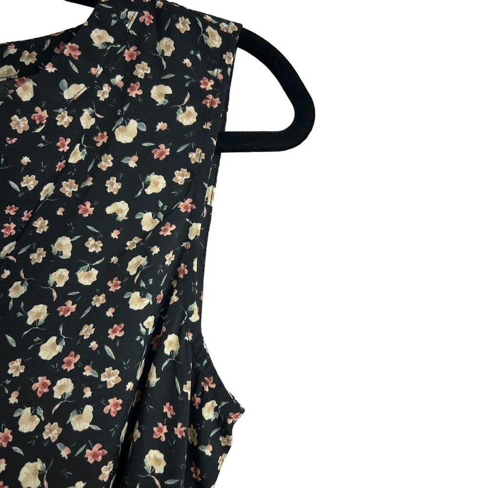 Staccato Floral Fall Sleeveless Tie Maxi Dress Women Size S Preppy Cottage Boho - Image 11